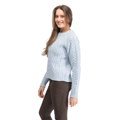 Bergans Lofoten Knitted Wool Jumper Women Light Dusty Blue