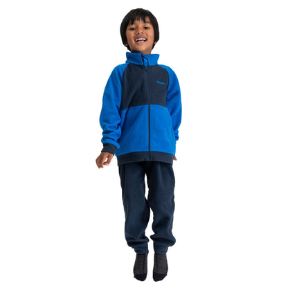Bergans Lilletind Fleece Set Kids Olympic Blue / Navy Blue