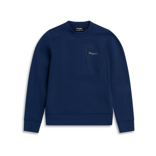 Bergans Midtli Midlayer Sweatshirt Junior Navy Blue