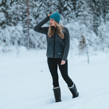 Bergans Nordmarka ReWool Pile Midlayer Jacket Women Solid Dark Grey / Dark Shadow Grey