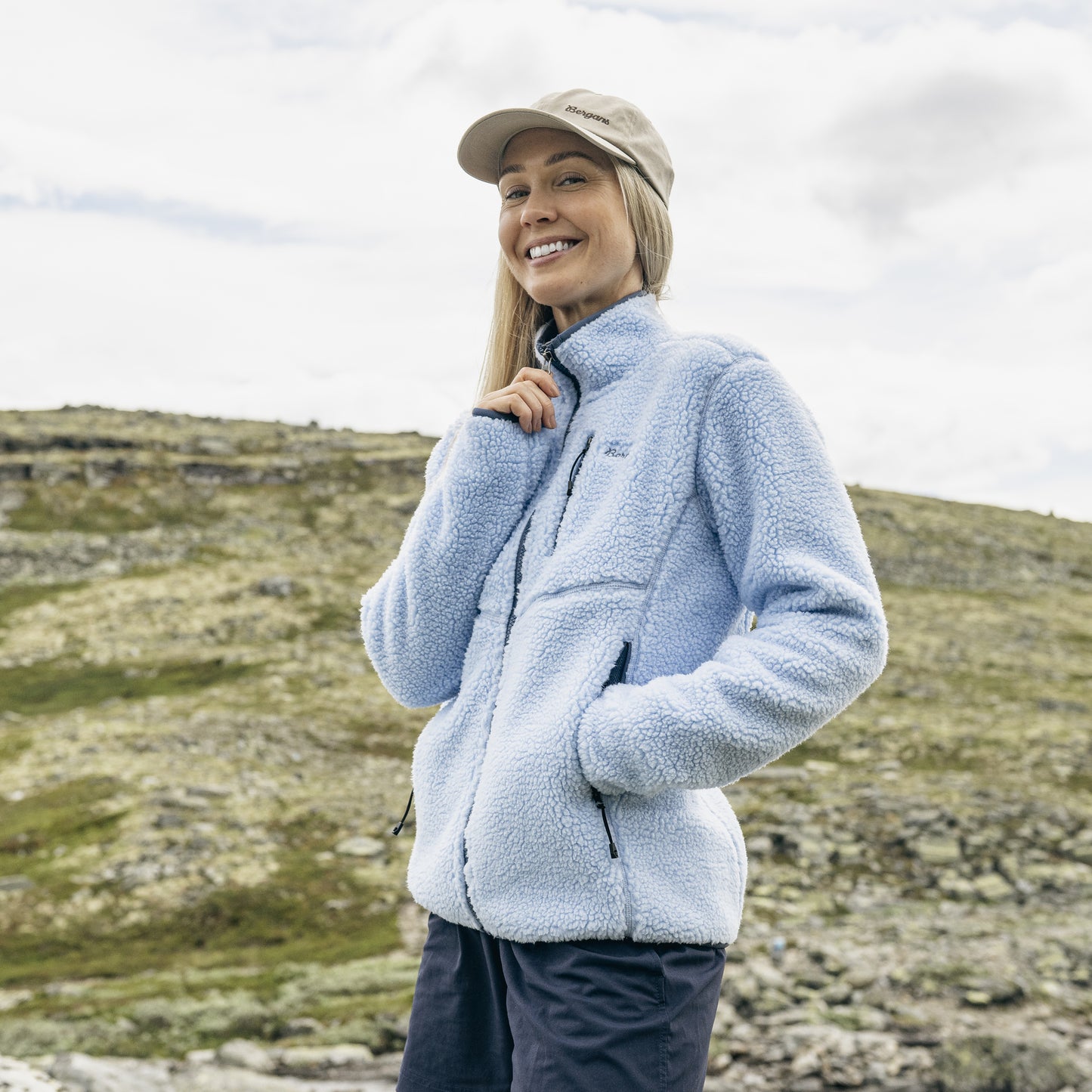 Bergans Lunnan Pile Fleece Jacket Women Cool Blue
