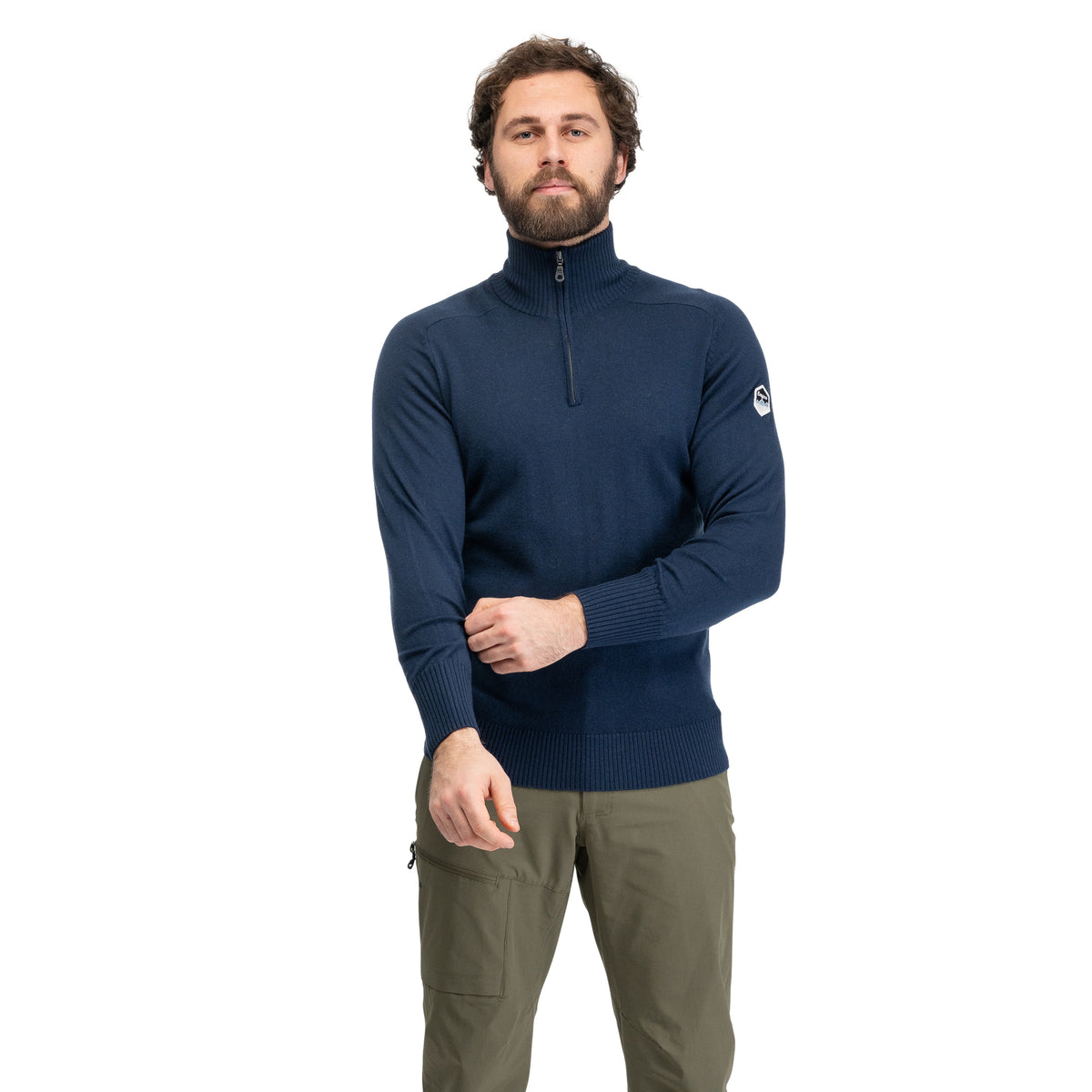 Bergans Minde Wool Half Zip Men Navy Blue