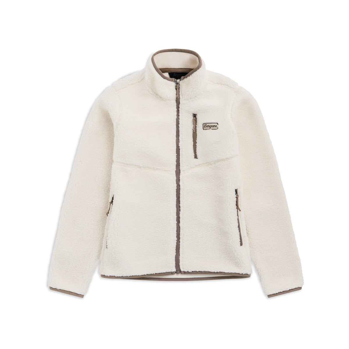 Bergans Lunnan Pile Fleece Jacket Junior Vanilla White