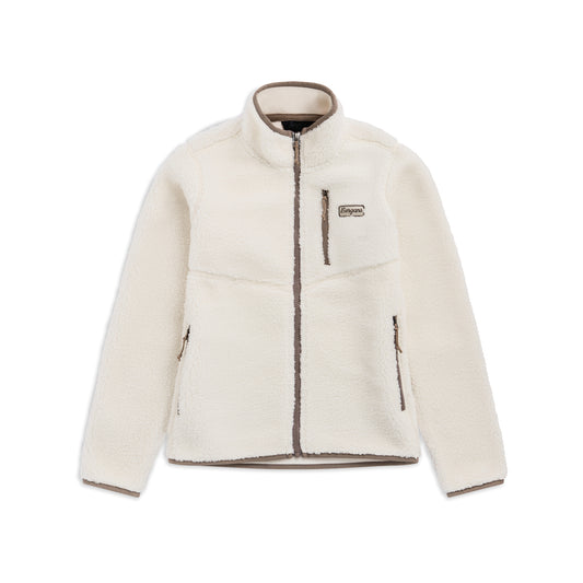 Bergans Lunnan Pile Fleece Jacket Junior Vanilla White