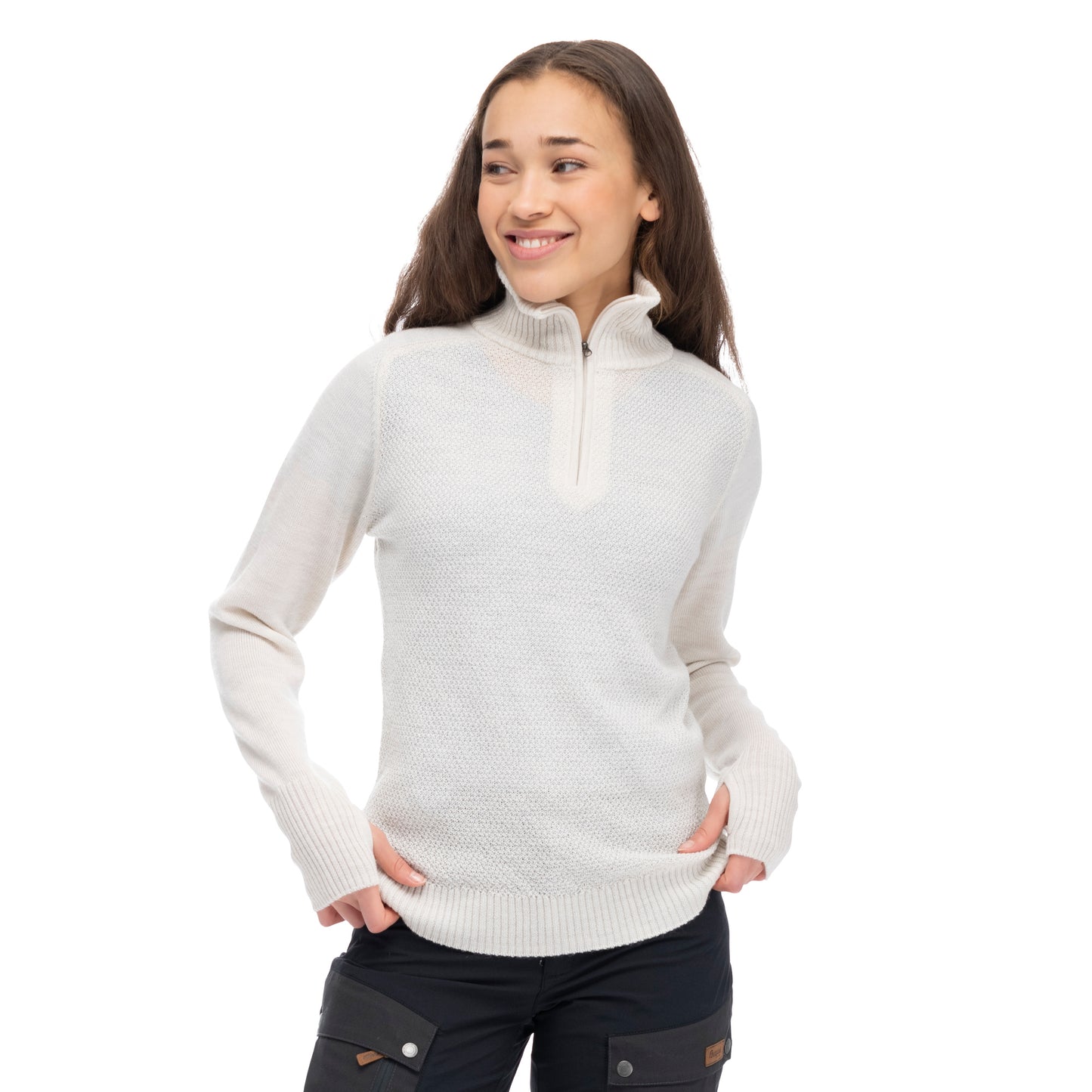 Bergans Ulriken Light Merino Jumper Women Vanilla White