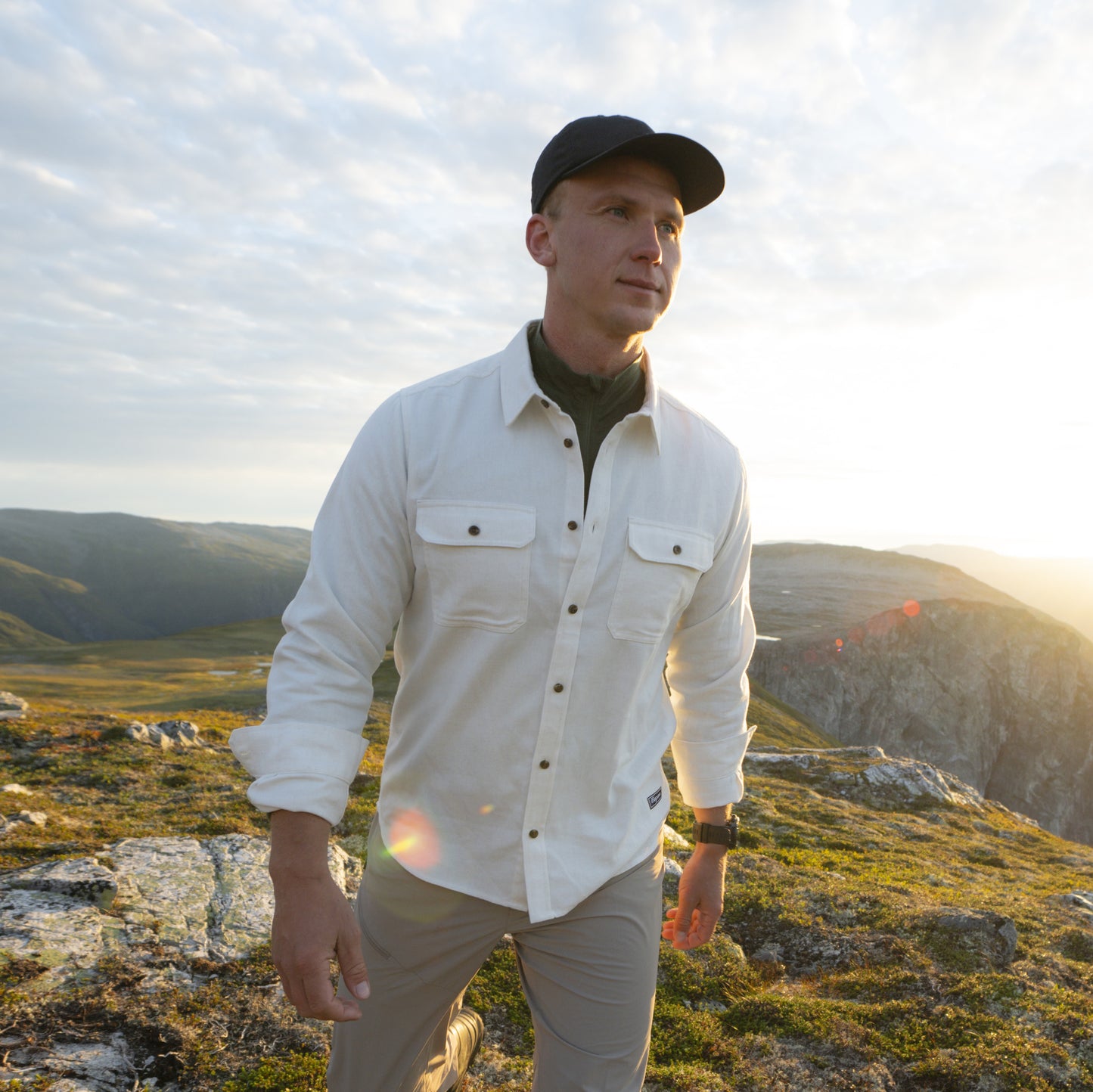 Bergans Nordmarka Flannel Shirt Men Arctic White