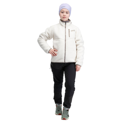 Bergans Lunnan Pile Fleece Jacket Junior Vanilla White