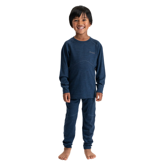 Bergans Inner:Pure Merino Kids Long Sleeve Navy Blue