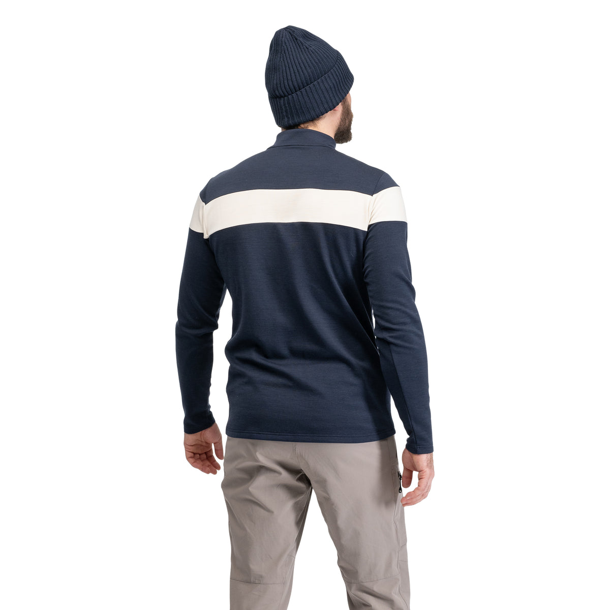 Bergans Uldal Wool Half Zip Men Dark Navy / Creme