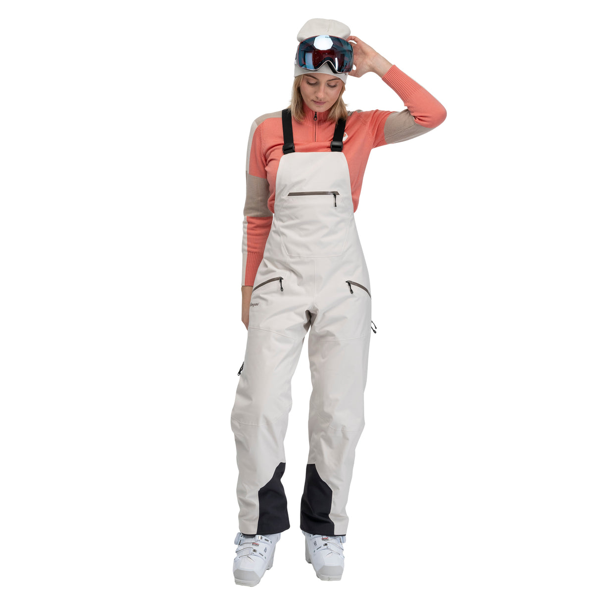 Bergans Oppdal Insulated Shell Bib Pants Women Bone White