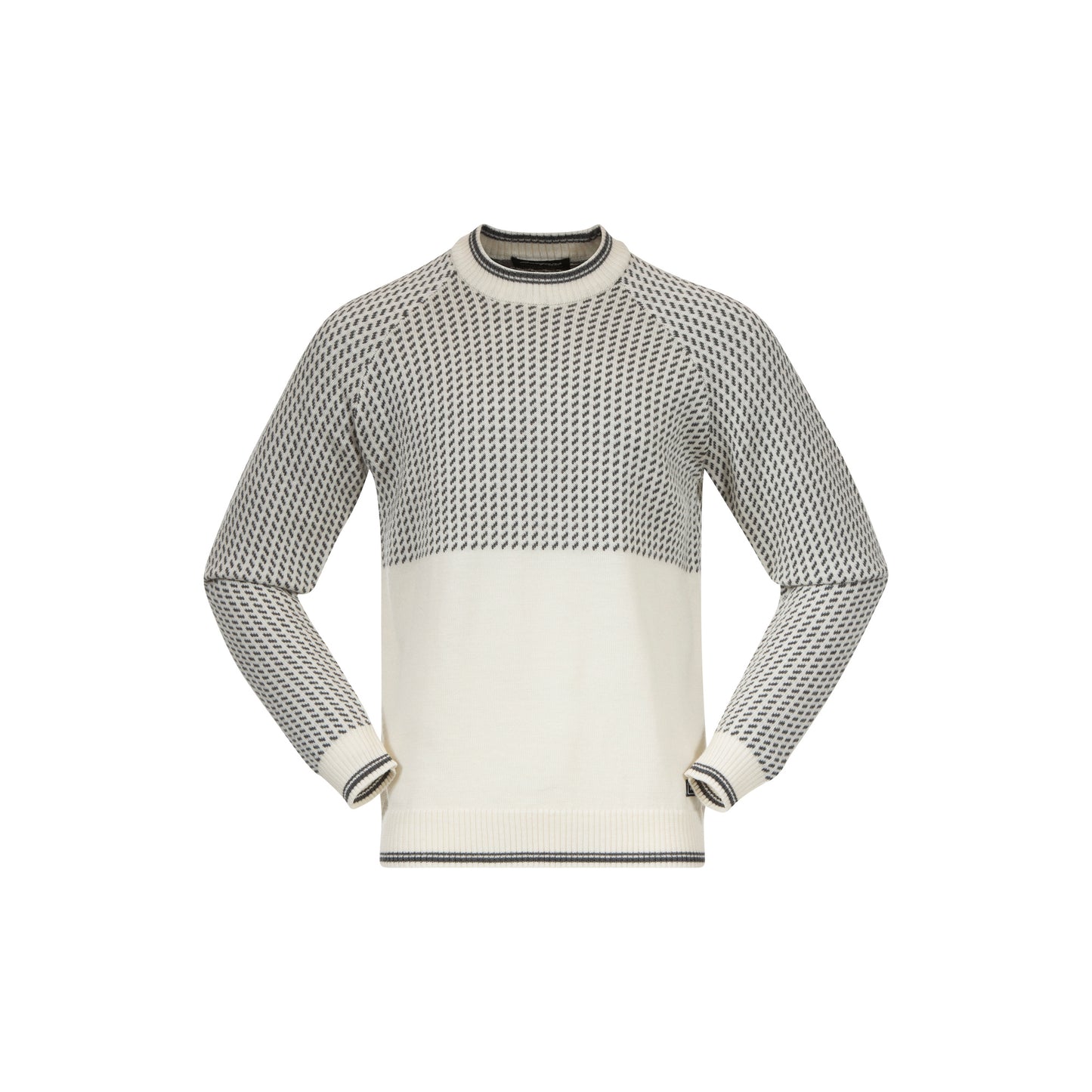 Bergans Alvdal Wool Jumper Men Vanilla White / Solid Dark Grey