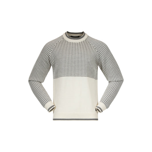 Bergans Alvdal Wool Jumper Men Vanilla White / Solid Dark Grey