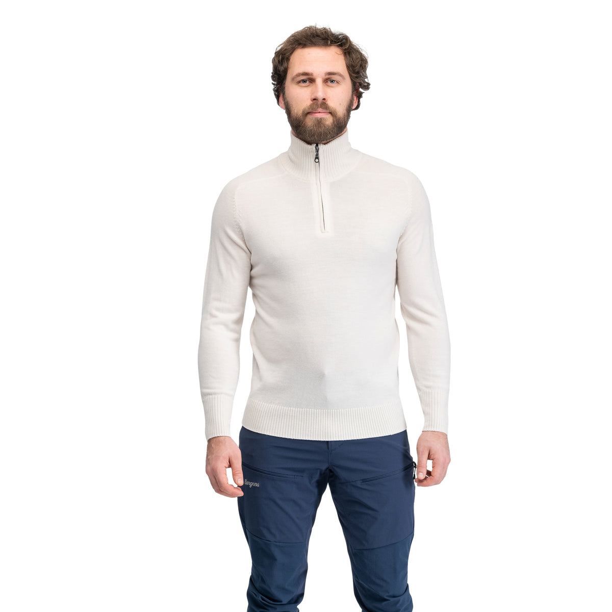 Bergans Minde Wool Half Zip Men Creme
