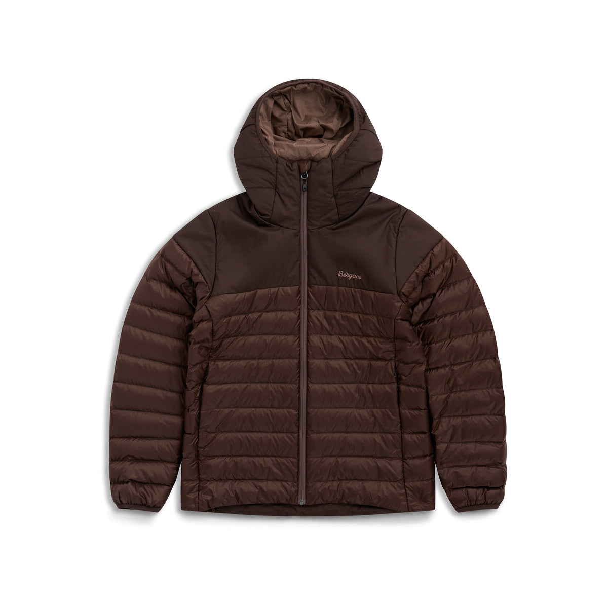 Bergans Lom Light Down Hood Jacket Women Dark Chocolate