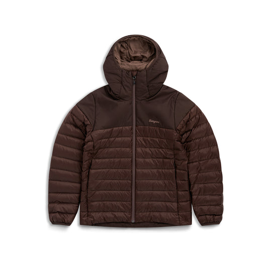 Bergans Lom Light Down Hood Jacket Women Dark Chocolate