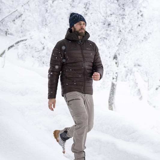 Bergans Lom Light Down Hood Jacket Men Dark Chocolate