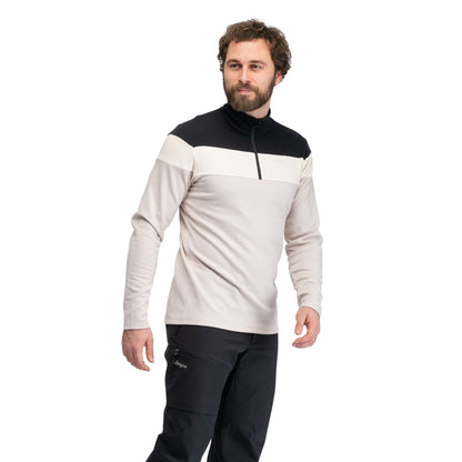 Bergans Uldal Wool Half Zip Men Bone White / Black