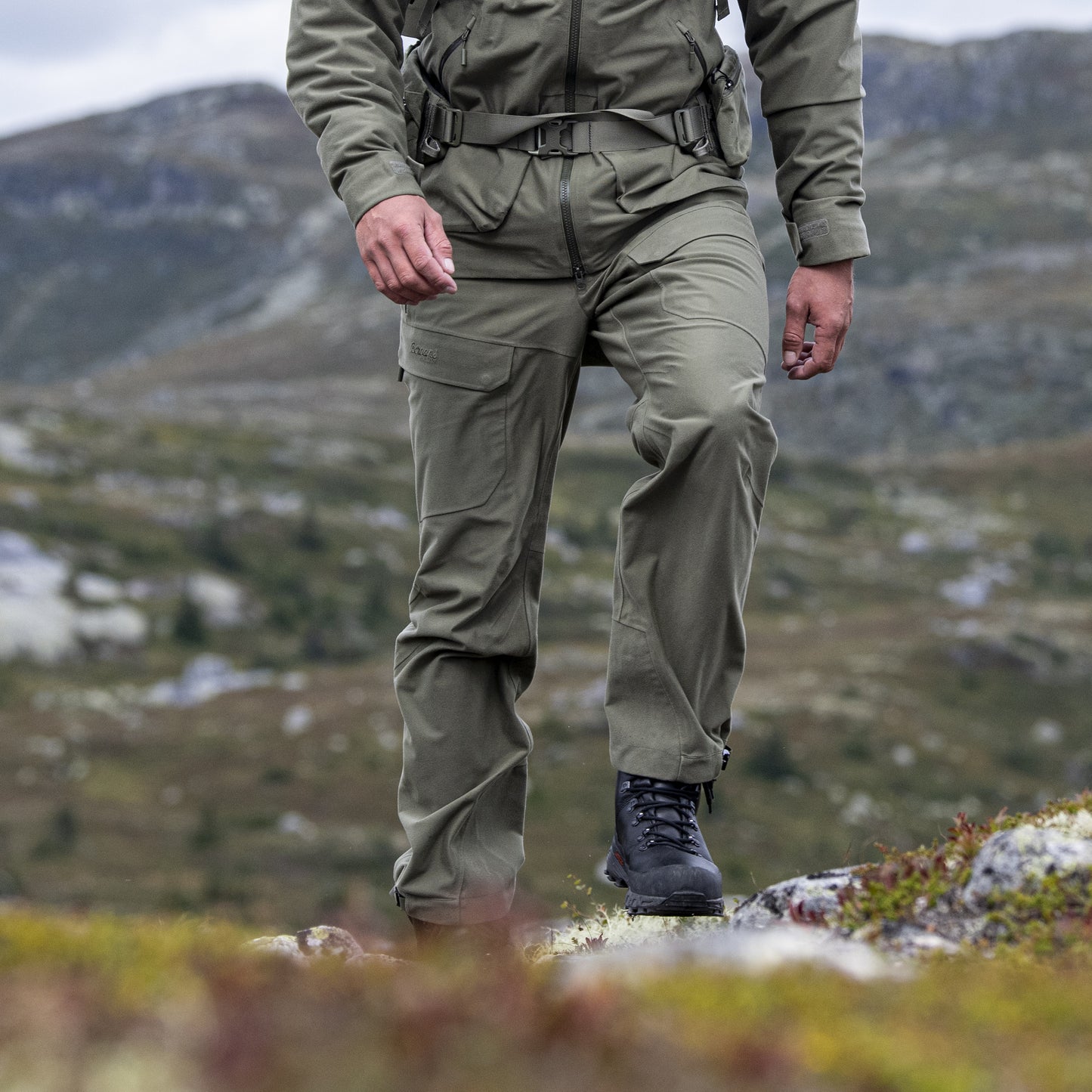 Bergans Hogna 3L Pants Unisex Green Mud