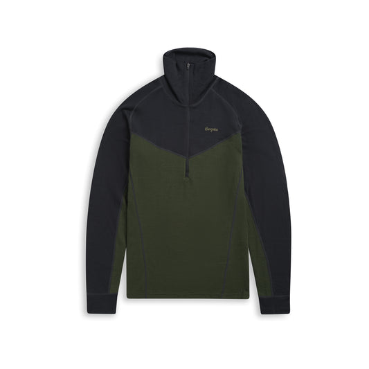 Bergans Inner:Dual Merino Half Zip Men Pine Forest/Dark Shadow Grey