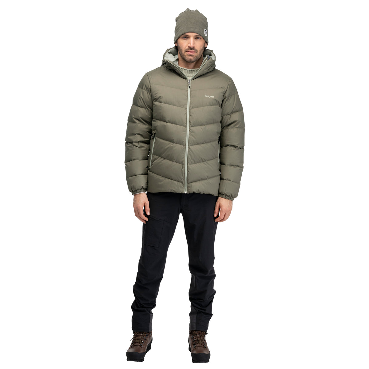 Bergans Garmo Down Hood Jacket Men Green Mud
