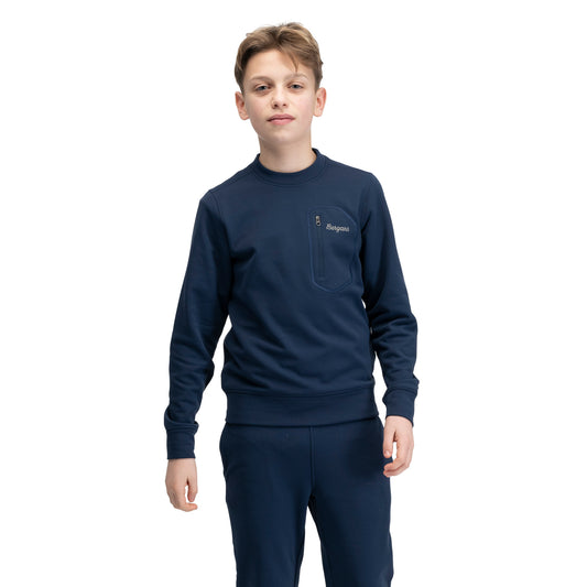 Bergans Midtli Midlayer Sweatshirt Junior Navy Blue