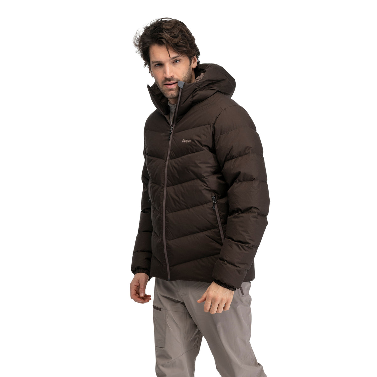 Bergans Garmo Down Hood Jacket Men Dark Chocolate
