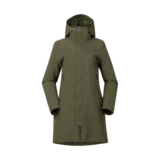 Bergans Urban Insulated Shell Coat Women Dark Green Mud