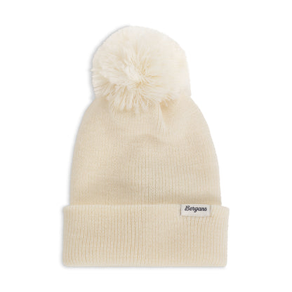 Bergans Storetind Wool Pom Beanie Junior Vanilla White