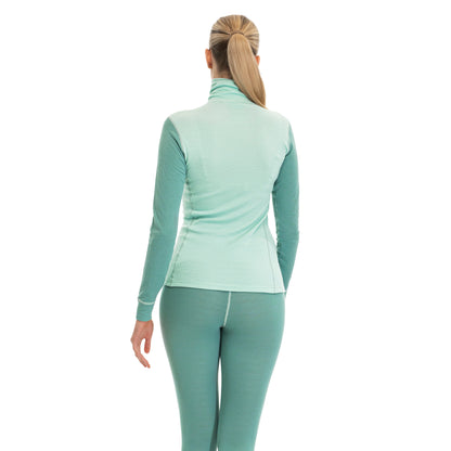 Bergans Inner:Dual Merino Half Zip Women Mint Crush/Dark Mint Crush