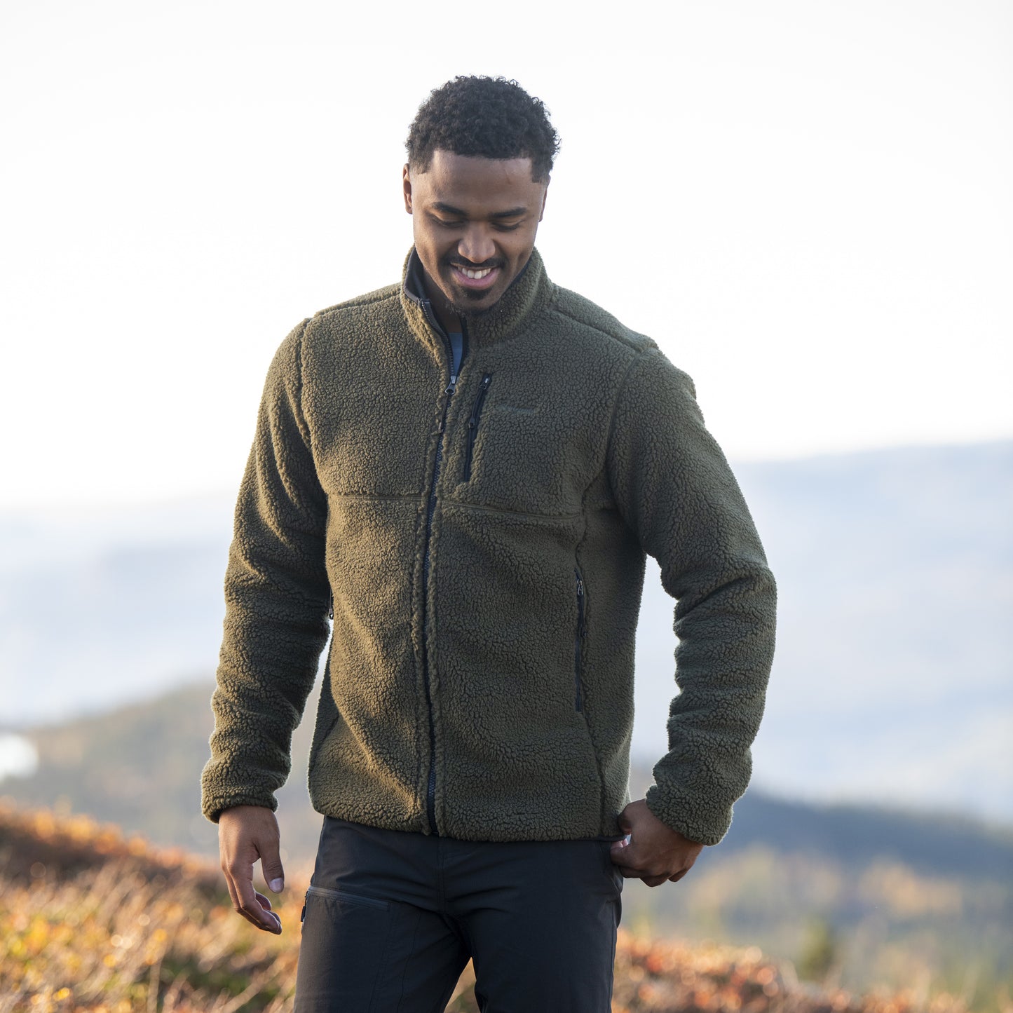 Bergans Lunnan Pile Fleece Jacket Men Pine Forest