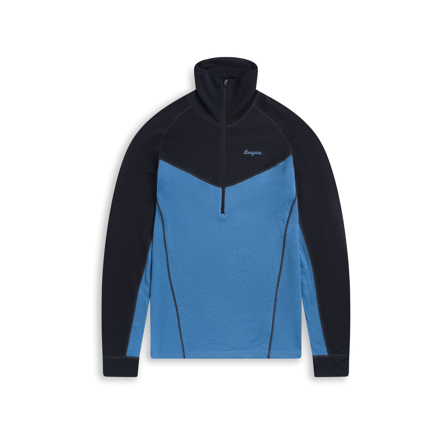 Bergans Inner:Dual Merino Half Zip Men Elemental Blue/Dark Shadow Grey