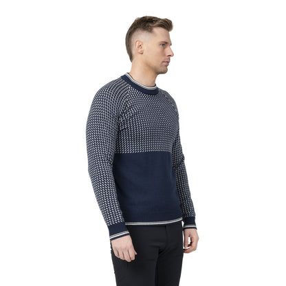 Bergans Alvdal Wool Jumper Men Navy / Vanilla White