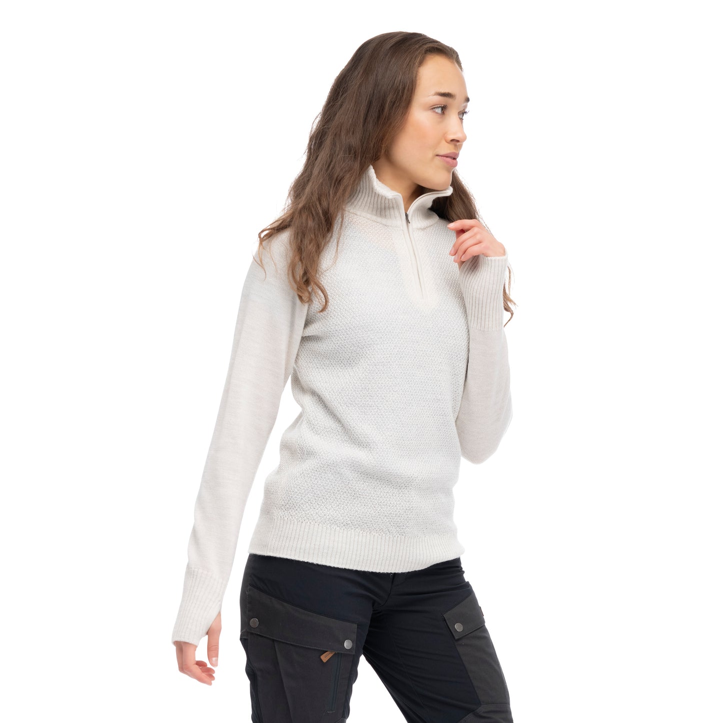 Bergans Ulriken Light Merino Jumper Women Vanilla White