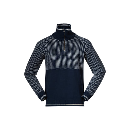 Bergans Alvdal Wool Half Zip Navy Blue/Vanilla White