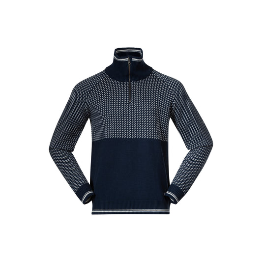 Bergans Alvdal Wool Half Zip Navy Blue/Vanilla White