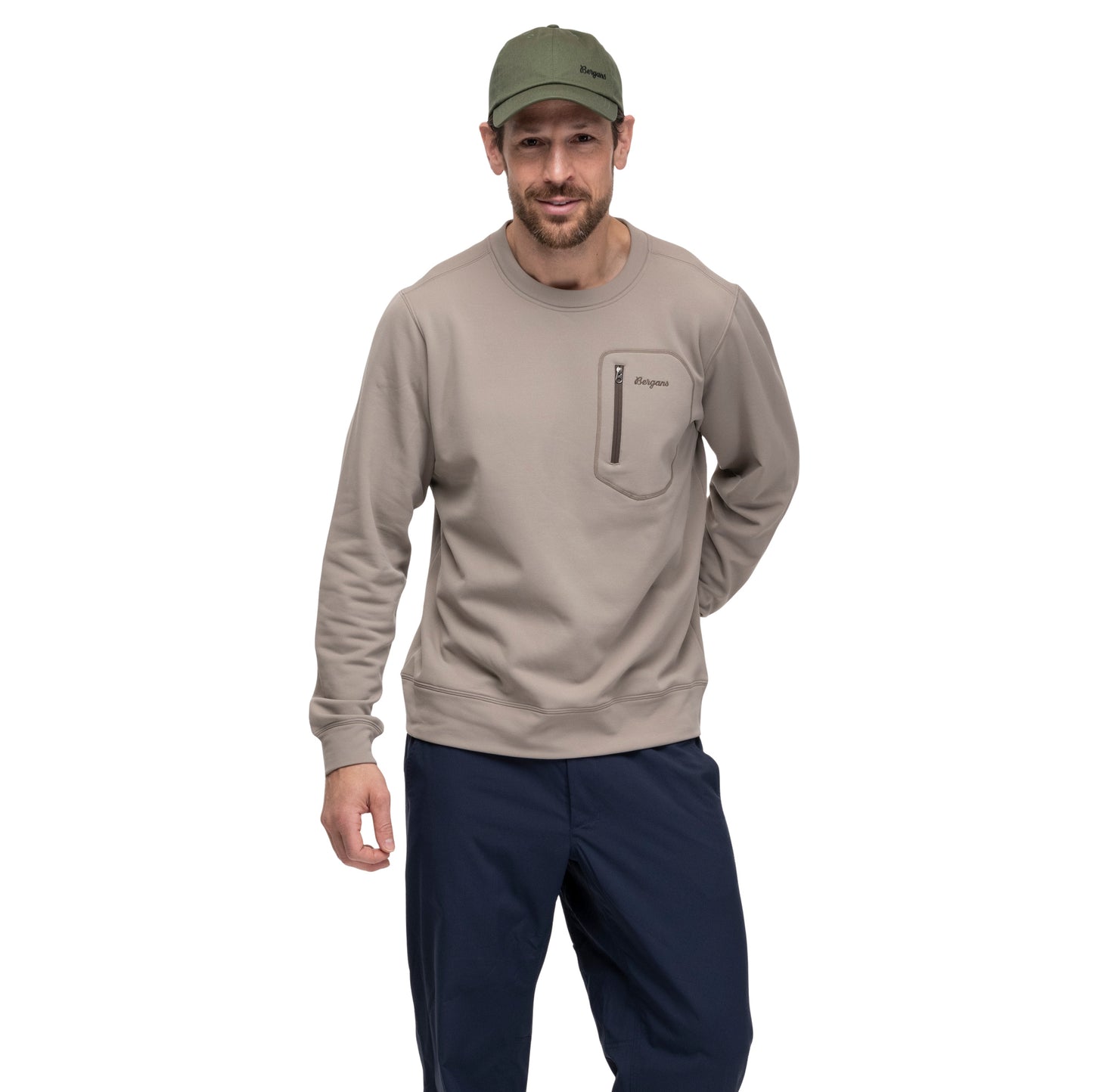 Bergans Midtli Midlayer Sweatshirt Men Rock Taupe