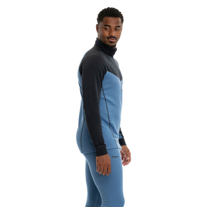 Bergans Inner:Dual Merino Half Zip Men Elemental Blue/Dark Shadow Grey