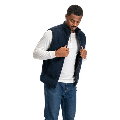Bergans Lunnan Pile Fleece Vest Men Navy Blue