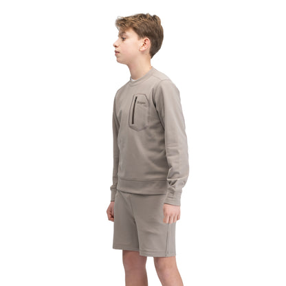 Bergans Midtli Midlayer Sweatshirt Junior Rock Taupe