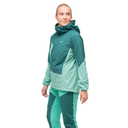 Bergans Tind Windbreaker Anorak Women Light Malachite Green / Malachite Green