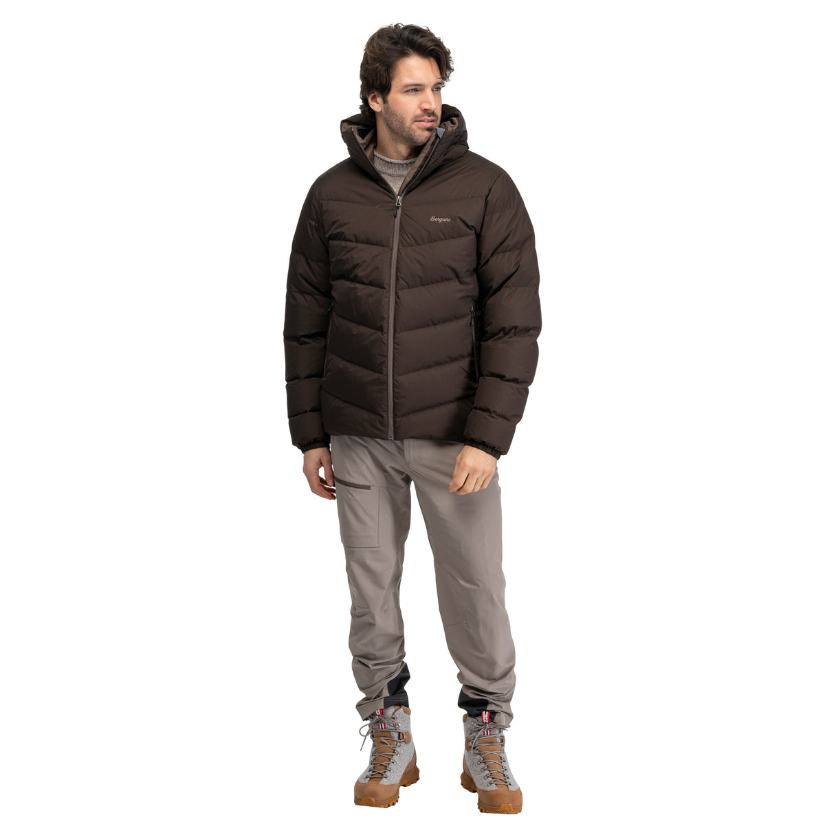 Bergans Garmo Down Hood Jacket Men Dark Chocolate