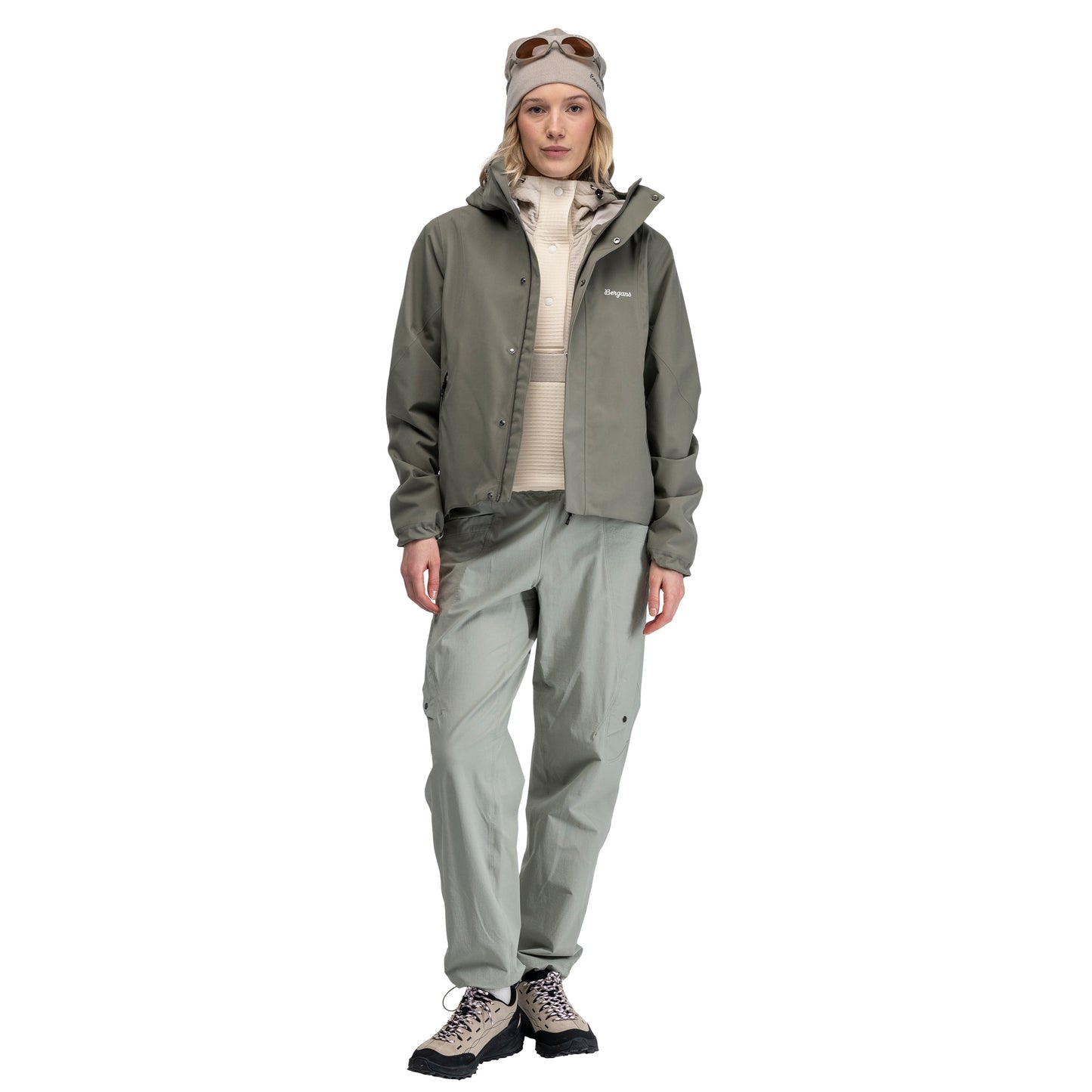 Bergans Vega 2L Shell Jacket Women Green Mud