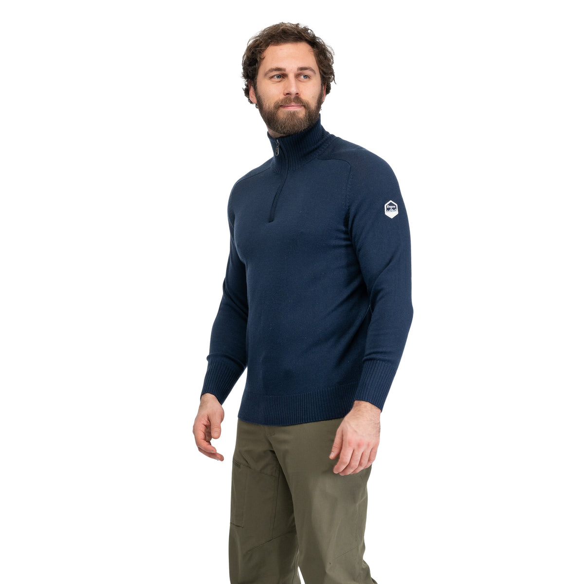Bergans Minde Wool Half Zip Men Navy Blue