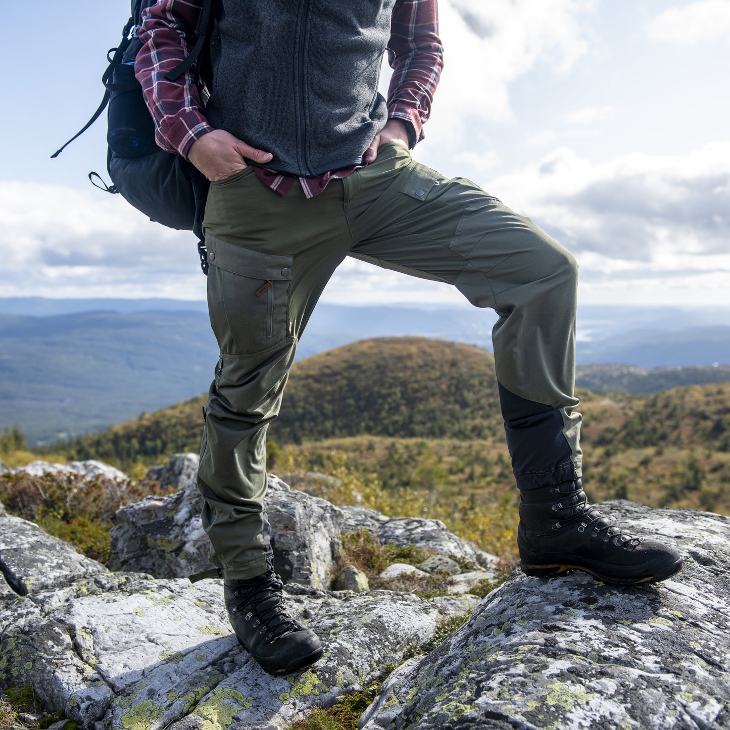 Bergans Nordmarka Favor Outdoor Pants Men Green Mud/Dark Green Mud