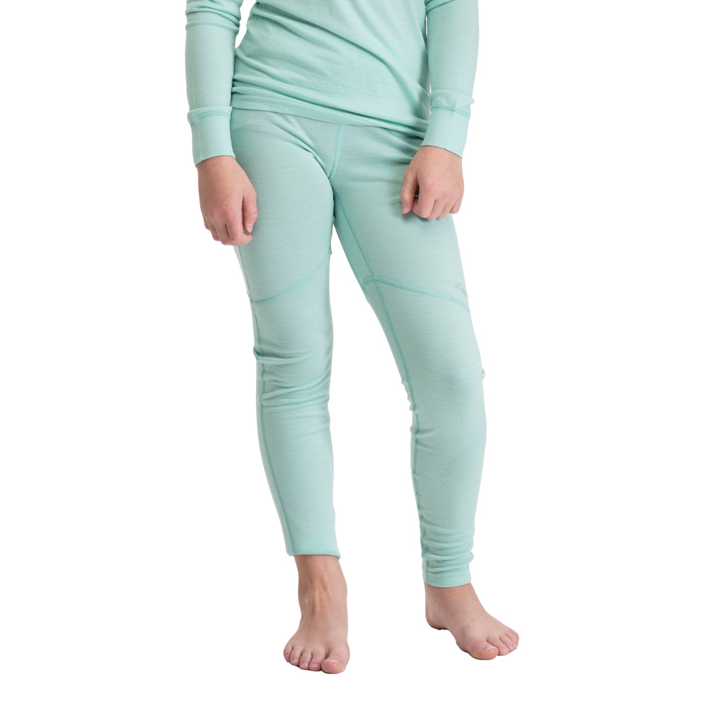 Bergans Inner:Pure Merino Youth Tights Mint Crush