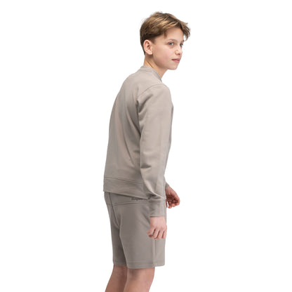 Bergans Midtli Midlayer Sweatshirt Junior Rock Taupe