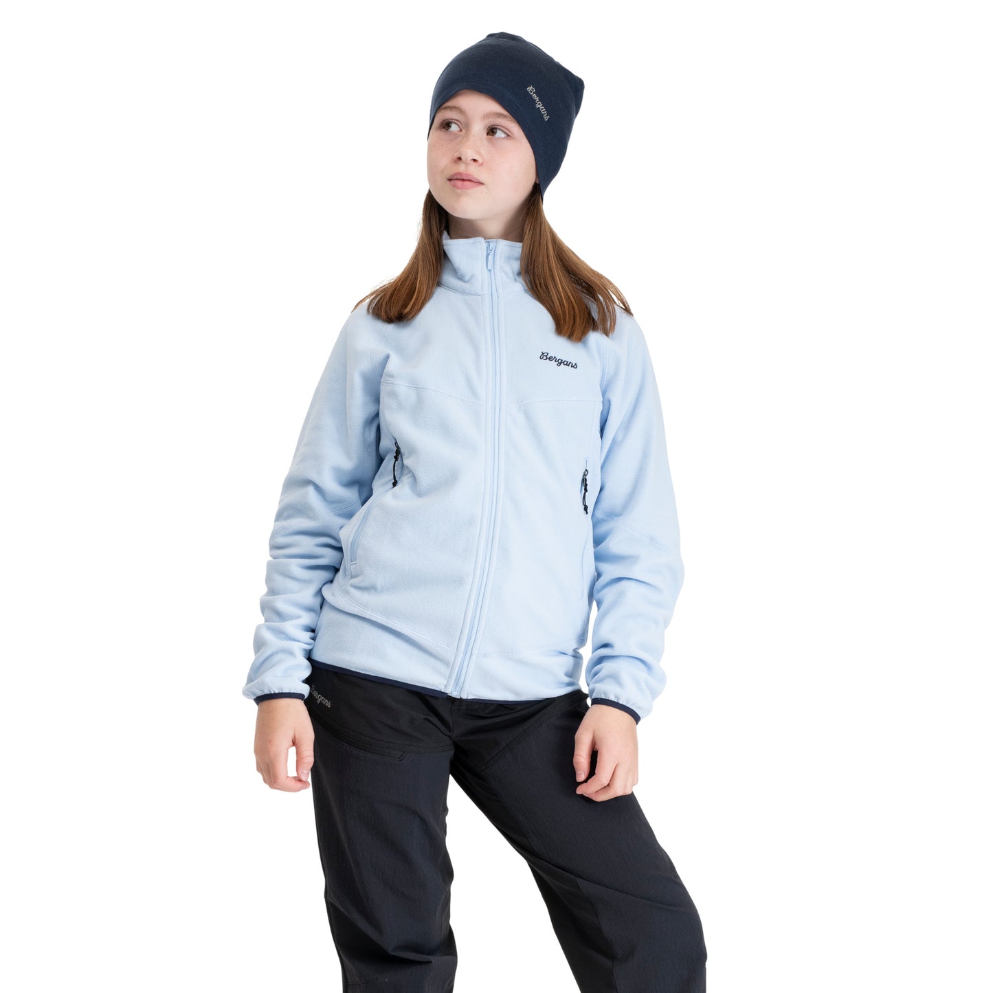 Bergans Junior Fleece Midlayer Jacket Cool Blue