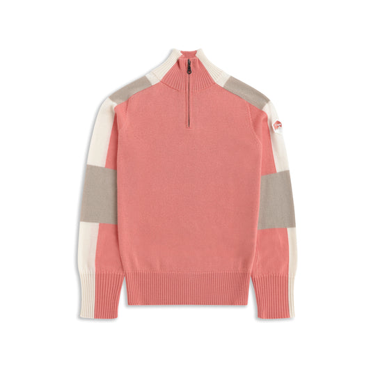 Bergans Lyderhorn Wool Half Zip Women Light Weathered Red / Beige