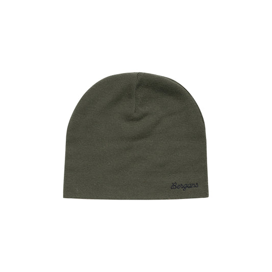 Bergans Allround Mid Warm Merino Beanie Dark Green Mud / Alert Orange