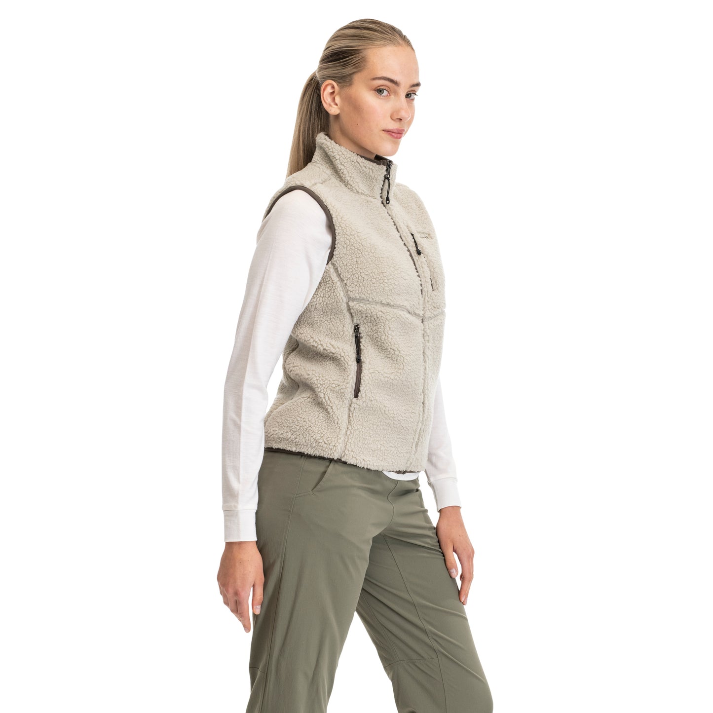 Bergans Lunnan Pile Fleece Vest Women Coastal Sand
